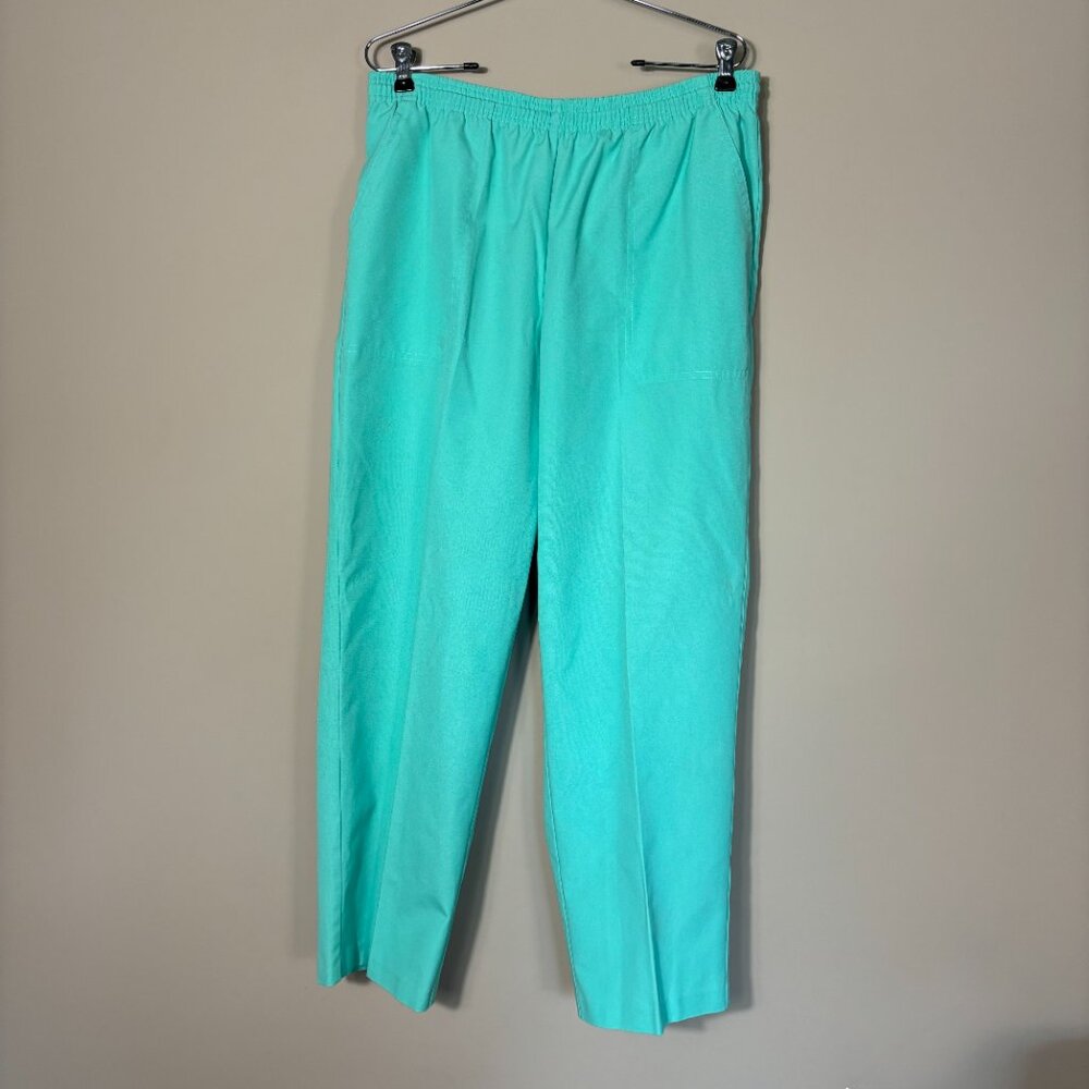 Koret Francisca, Multicolor Plaid Shirt and Teal Pants Set Size L - Picture 3 of 16